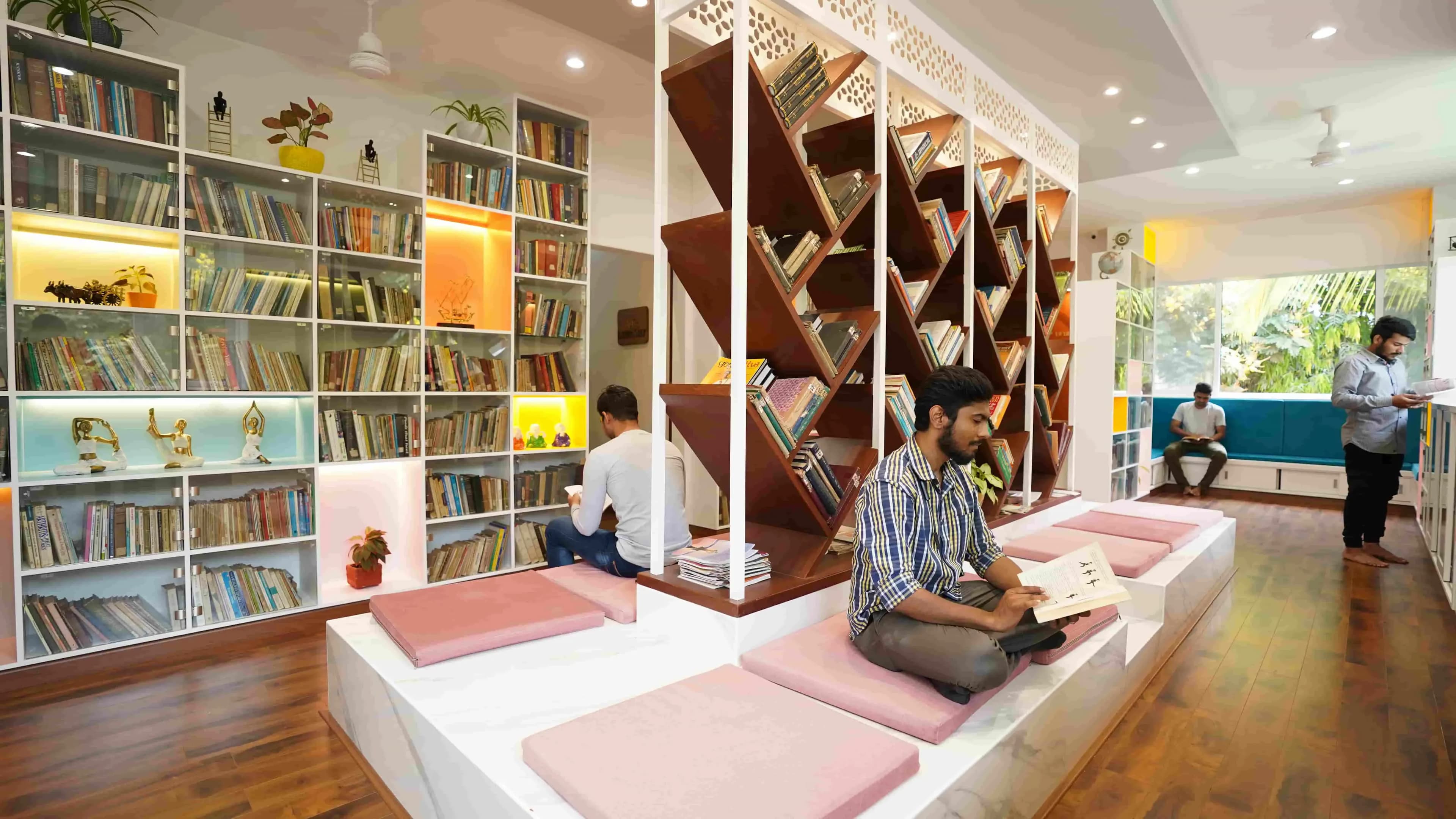 Library Interior Hall Interior view of The Yoga Institute library hall