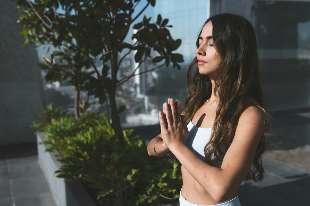 Woman meditating