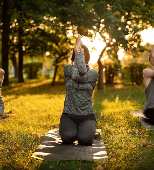 Yoga practitioner in nature